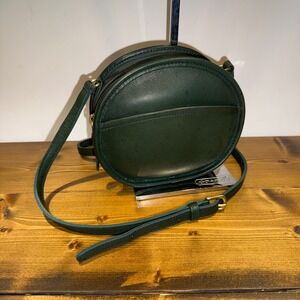 Vintage 1995 Coach 9982 Canteen Bag Bottle Green USA Leather Crossbody